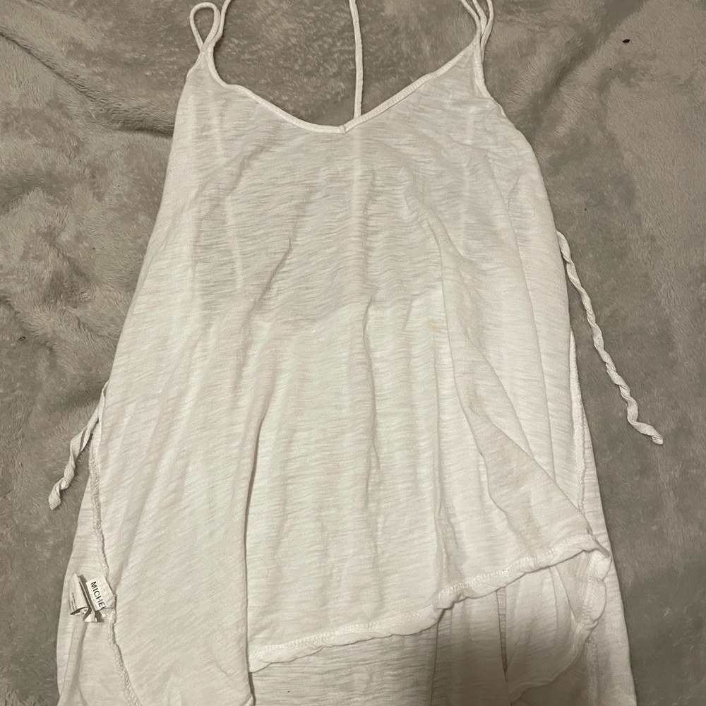 strappy white tank